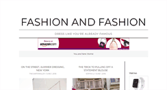 Desktop Screenshot of fashionandfashion.net